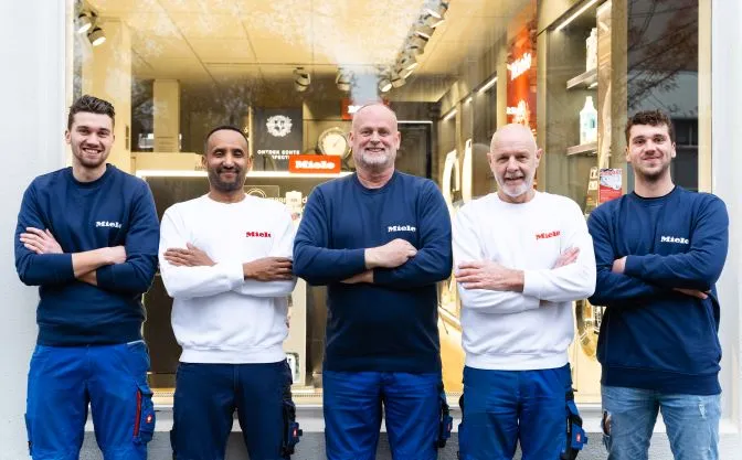 Het team van Miele witgoed center Amsterdam